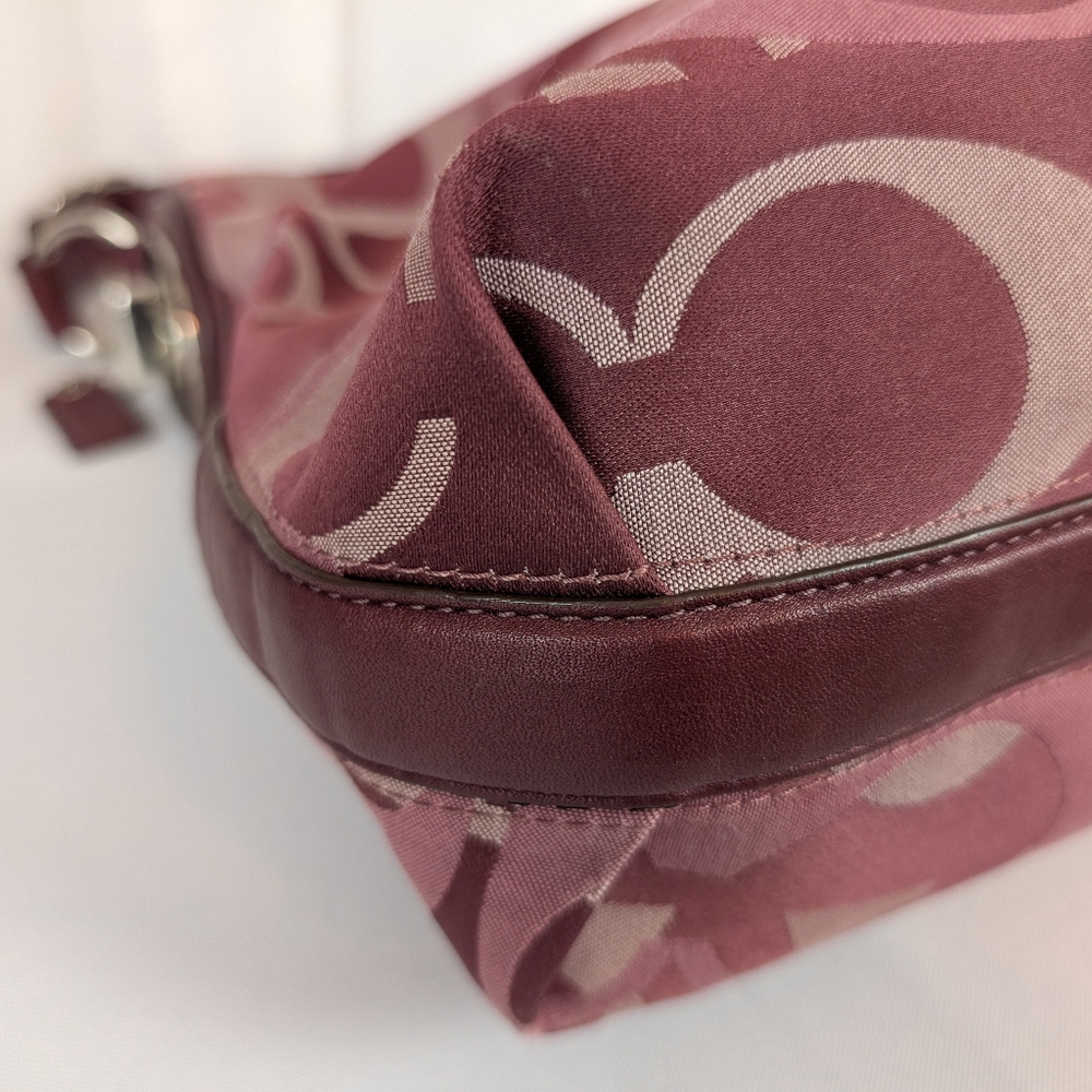 Coach Burgundy and Pink Shoulder Bag - Picture 13 of 16